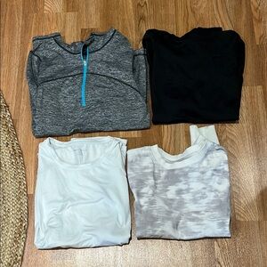 Lululemon Athletica Black and Gray Long Sleeve Tee
